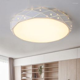 Chandeliers White Round LED Ceiling Chandelier For Living Room Bedroom Home AC85-265V Modern Lamp Fixture