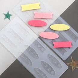 Letters Happy Birthday Insert Cards Silicone Mold DIY Chinese Candy Chocolate Fondant Cake Decor Drip Glue Baking Tools MJ1119