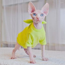 Cat Costumes Sphynx Dog Clothes Bowknot Hoodie Soft Puppy Outfit Kitten Jacket Clothing Hairless Cats Vest Pets T Shirt For Small Dogs