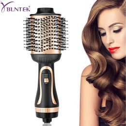 Hair Curlers Straighteners YBLNTEK One Step Hair Dryer Volumizer Hair Dryer Air Brus Straightener Curler Comb Electric Ion Sharon Blow Dryer Brush 221117
