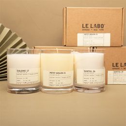 Labo Le Perfume Candle 245g Santal 26 Cedre 11 Laurier 62 Petit Grain 21 Calone 17 Scented Candles Bougie Parfum Wax Long Lasting fragrance