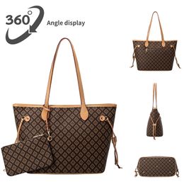 New Tote bag Luxurys designer women shopping handbags PVC ladies Vintage beach totes composite bags Large capacity fashion lattice lady shoulder Classical wallets