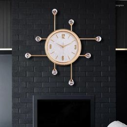 Wall Clocks Unique Silent Clock Modern Design Office Europe Metallic Study Living Room Orologio Parete Home Decor EH60WC