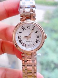 Ladies Quartz Wristwatch Vintage Geometric Circle Watch Stainless Steel Calendar Watches Women Gold Silver Dial Romen Number Clock 26mm
