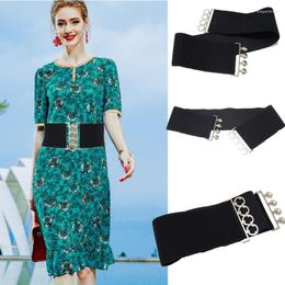 Belts Desinger 2022 Ladies Elastic Waistband Metal Alloy Buckle Fashion Women Dress Belt Bg-1601