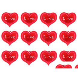 Party Favour Led Light Up Flashing Heart Pins Brooch Party Favour Glowing Rubber Badge For Valentines Day Christmas Wedding Birthday G Dhvl7