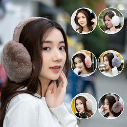 Berets Soft Plush Ear Warmer Winter Warm Earmuffs For Women Girl Solid Earflap Outdoor Cold Protection Ear-Muffs Cover