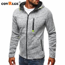 Mens Hoodies Sweatshirts Covrlge Men Fashion Personality Zipper Sweatshirt Male Solid Color Hoody Tracksuit Hip Hop Autumn MWW146 221117