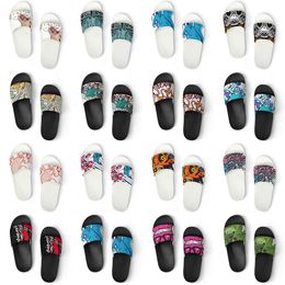 men women custom slippers shoes artoon animal design diy word black white blue red mens trainer 104