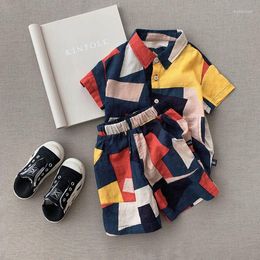 Clothing Sets Summer Baby Boy Geometric Style Infant Girls Clothes Cotton Tee And Shorts Set