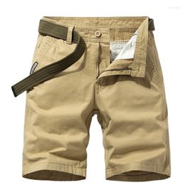 Men's Shorts 2022 Summer Cotton Men Cargo Casual Solid Color Khaki Short Pants Brand Clothing Jogger Military