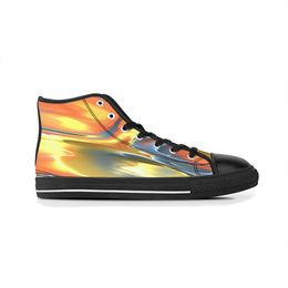 GAI GAI GAI Men Custom Shoes Designer Canvas Women Sneakers Hand Painted Multi Fashion Mid Cut Trainer