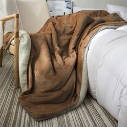 Blankets Winter Wool Blanket Thick Fleece Bed Warm Sofa Cover Adults Duvet Super Soft spread Queen Double Throw 221116