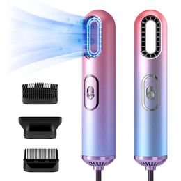 Electric Hair Dryer 3 In 1 Dryer and Cold Air Blue Light Negative Ion Professional Electric Hair Blow Dryers Home Travel Salon Portable Styler 221117