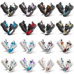 men women custom running shoes artoon animal design diy word black white blue red mens trainer 0207