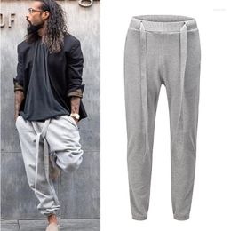 Men's Pants High Street Grey Black Joggers Sweatpants Mens Solid Straight Loose Casual Harem Harajuku Oversize Baggy Trousers