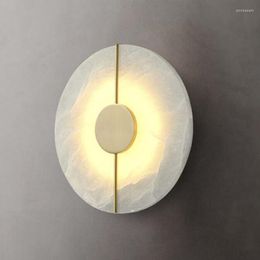 Wall Lamp Contracted Creative LED Lamps Spanish Style Circle Stone Art Restaurant Apartment Homestay Decoration Minimalist Luminaire