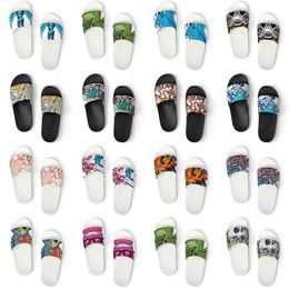 men women custom slippers shoes artoon animal design diy word black white blue red mens trainer 131