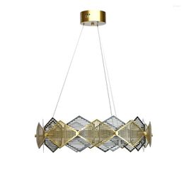 Chandeliers Art Deco Designer Modern LED Chandelier Lighting Gold Foyer Lights AC110V 220V Luxury Bedroom Hanglamp