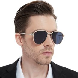 Quality Ct325S classical Pilot Sunglasses for men UV400 HD lens metal titanium bigrim polarized eyeglasses 59-19-145 for prescription goggles full-set case