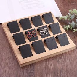 Jewellery Pouches Bamboo And Wood 12 Movable Earrings Display Plate Storage Rack Props Decoration Set