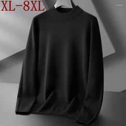 Men's Sweaters 8XL 7XL 6XL 2022 Fall Winter Soft Warm Turtleneck Wool Sweater Men High Quality Mens Pullover Casual Male Christmas