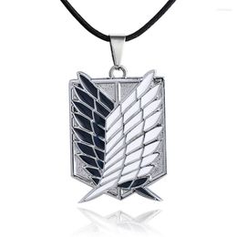 Pendant Necklaces Japan Anime Attack On Titan Necklace Scouting Legion Cosplay Jewelry For Women&Men Gift 12pc/lot