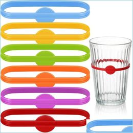 Other Event Party Supplies 6Pcs/Set Drink Markers Glass Cup Wine Strip Tag Drinking Marker Party Solution For Guest Drop Delivery Dhgti