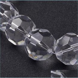 Other Other Strand 6Mm 8Mm 10Mm 12Mm 20Mm Clear Faceted Glass Round Beads For Jewellery Making Diy Bracelet Necklaceother Drop Delivery Dhwd4