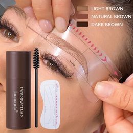 Ibcccndc eyebrow stamper kit Styling Powder Eye Brow Brush and 10 Stencils Shaping Kits Easy to Wear Long-lasting Natural Makeup Eenhancers