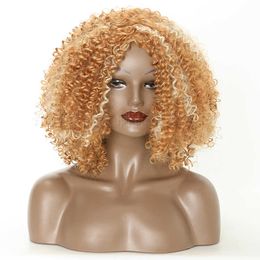 Women's Wigs and Fashionable Small Medium Volume Puffy Explosive Head Shoulder gth Short Curly Hair