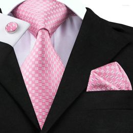 Bow Ties C-448 Christmas Fashion Style Neck Tie Plaid Hanky Cufflinks Set On Sale Normal Width 8.5CM