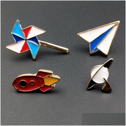 Pins Brooches Pins Brooches Fashion Windmill Universe Enamel Cartoon Badges Bags Metal Pin Gifts Jewelry Brooch Diy Clothes Hats Ba Dheh8