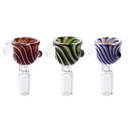 Headshop214 G054 Smoking Pipe Wide Bore Glass Bowl 14mm 19mm Male Clear Joint Big Dot Wig Wag Ash Catcher Bubbler Pipes Glass Water Bongs Bowls