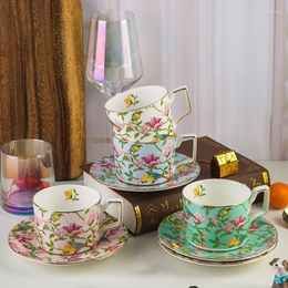 Mugs European Coffee Cup And Saucer Set Bone China Afternoon Tea Gift Accessories