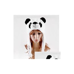 Party Hats Party Hat Winter Cartoon Animal Panda Fluffy Plush Cute Cap Soft Beanie Ear Flaps Christmas Favor Gift Drop Delivery Home Dhrj8