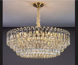 New Postmodern High-End Light Luxury Crystal Chandelier Simple Atmosphere Living Room Main Lamp Dining Room Bedroom Lamps