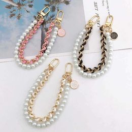 1PC Cell Phone Straps Charms Vintage Pearl Bag Strap For Handbag Double Layer Chain Lanyard Exquisite DIY Purse Replacement Handles Accessory Y2211