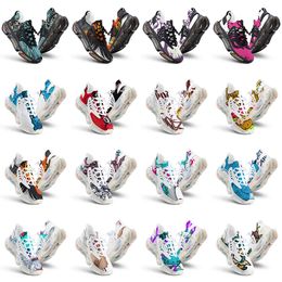 men women custom outdoor shoes artoon animal design diy word black white blue red mens trainer 0316