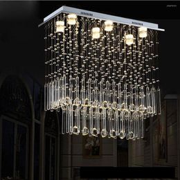 Pendant Lamps Simple Rectangular Fashion Restaurant Lighting Modern Bedroom LED Ceiling Lamp Atmosphere Living Room Crystal Hanging