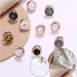 Pins Brooches Pins Brooches 10Pcs Cor Cardigan Collar Brooch Pin Shawl Button Women Creative Jewelry Accessories Gifts Drop Delivery Dhios