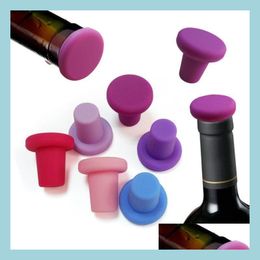 Bar Tools Food Grade Sile Wine Stopper Bar Tools Sealing And Leakproof Bottle Mti Colors Randomly Send Drop Delivery Home Garden Kit Dhldh