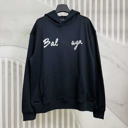 2023 Designer Balanciagas Fashion Graffiti Hoodie Autumn And Winter Classic Button Hooded Pullover Sweater Loose Casual Printed Hoodies Balencaigaity Size 3XL