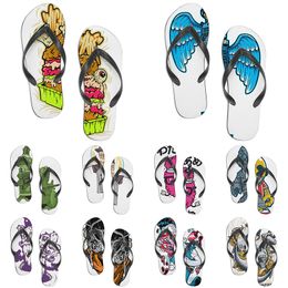 men women custom slippers cartoon design anime diy word black white blue red purple mens Colourful trainer 169