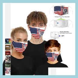 Designer Masks Designer Mask Fashion Reusable Face Skl Flag Digital Printing Masks Outdoor Sports Anti Dust Smog Pm2 5 Windproof Dro Dhqlc