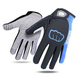 Cycling Gloves MOREOK Full Finger Winter Bike 5MM SBR Liquid Gel Padded Anti-Slip Shock-Absorbing Touchscreen Bicy T221019