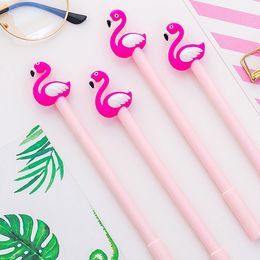 Gel Pens 36pcs Creative flamingo Modelling neutral pen Little Swan silicone signature Young girl heart student stationery wholesale 221118