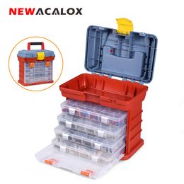 Tool Box ACALOX Portable Hardware Storage 4layer Parts Plastic Outdoor box for Repair Fishing Accessories Case 221117