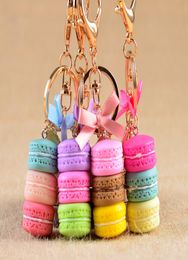 Neue Kuchenschl￼sselkette Fashion Car Key Ring Women Bag Charme Accessoires Frankreich Kuchen mit Eiffel Tower Schl￼sselbund Geschenk Schmuck Juwelye9809978