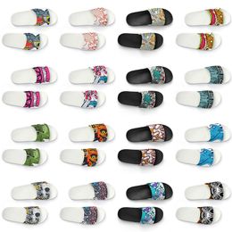 men women custom slippers shoes artoon animal design diy word black white blue red mens trainer 348